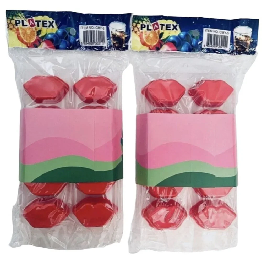 Sephora Lips Kiss Silicone Mold Chocolate Resin Jello Soap Ice Tray Set of 2